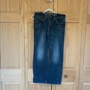 American Eagle Outfitters Men's Dark Blue Straight Jeans Size 28x28